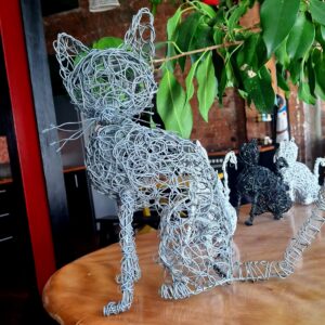 Wired-Up Cat Art